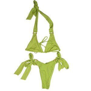 L*Space Brielle Top & Kiki Tanga Cut Bottoms Bikini in Kiwi